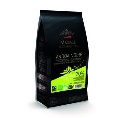 Valrhona “Andoa Noir” 70% Organic Dark Chocolate Feves  13-VC12515