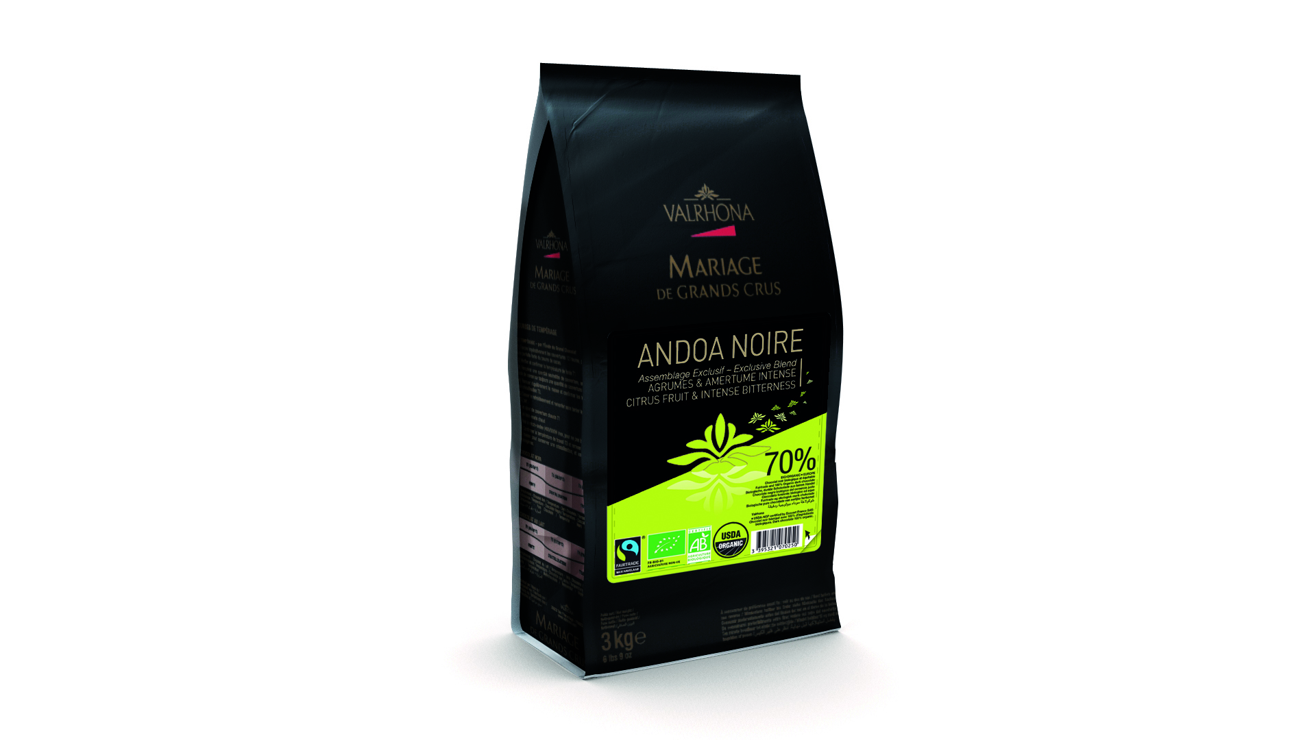 Valrhona “Andoa Noir” 70% Organic Dark Chocolate Feves